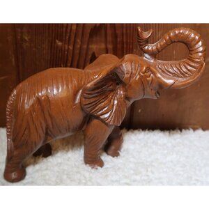 Vintage Red Mill Mfg Elephant Handcrafted Made in USA Wood Pecan Shell